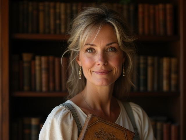 Eleanor Vance, founder of Saxon Spoons, smiling warmly.