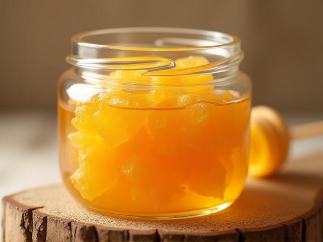 Jar of golden honeycomb from Wessex Honey Co.