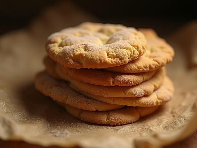 Small stack of intricately spiced biscuits
