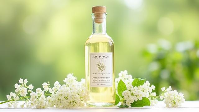 Bottle of artisan Elderflower Cordial