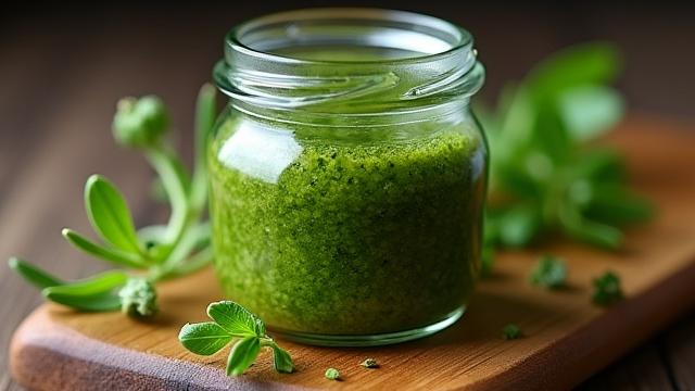 Jar of Wessex Wild Garlic Pesto